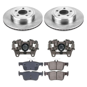 Callahan Brake Parts® - Plain Rear Brake Kit with Calipers