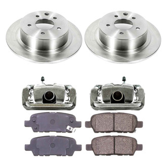 Callahan Brake Parts® - Plain Rear Brake Kit with Calipers