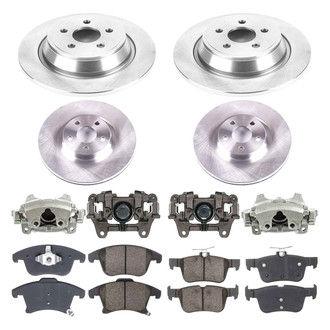 Callahan Brake Parts® - Plain Brake Kit with Calipers