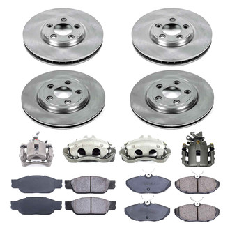 Callahan Brake Parts® - Plain Brake Kit with Calipers
