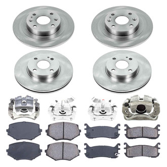 Callahan Brake Parts® - Plain Brake Kit with Calipers