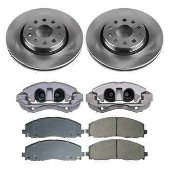 Callahan Brake Parts® - Plain Front Brake Kit with Calipers