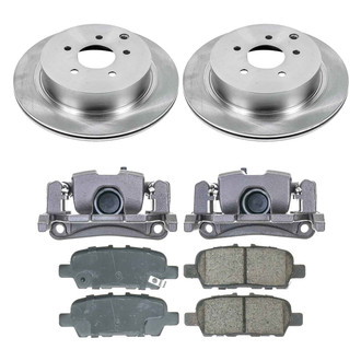 Callahan Brake Parts® - Plain Rear Brake Kit with Calipers