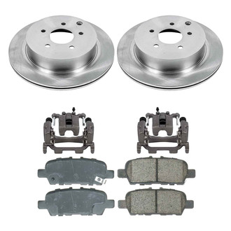 Callahan Brake Parts® - Plain Rear Brake Kit with Calipers