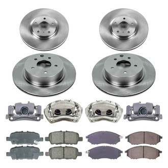 Callahan Brake Parts® - Plain Brake Kit with Calipers