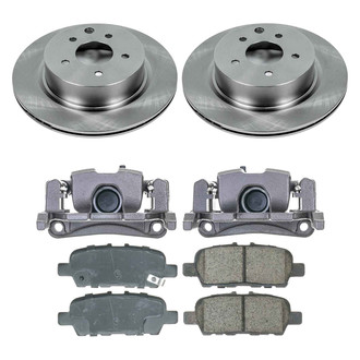 Callahan Brake Parts® - Plain Rear Brake Kit with Calipers
