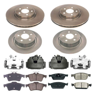 Callahan Brake Parts® - Plain Brake Kit with Calipers