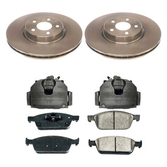 Callahan Brake Parts® - Plain Front Brake Kit with Calipers