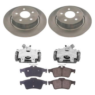 Callahan Brake Parts® - Plain Rear Brake Kit with Calipers