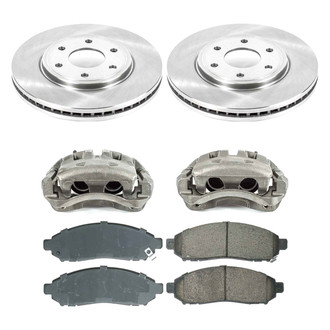 Callahan Brake Parts® - Plain Front Brake Kit with Calipers