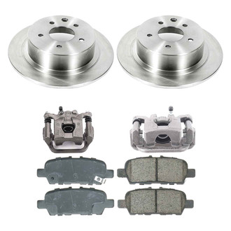 Callahan Brake Parts® - Plain Rear Brake Kit with Calipers