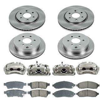 Callahan Brake Parts® - Plain Brake Kit with Calipers