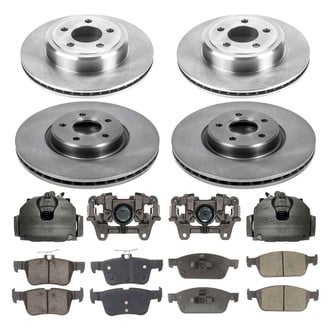 Callahan Brake Parts® - Plain Brake Kit with Calipers