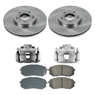 Callahan Brake Parts® - Plain Front Brake Kit with Calipers