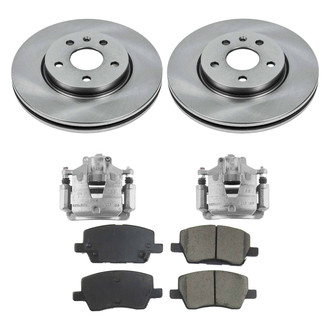 Callahan Brake Parts® - Plain Front Brake Kit with Calipers