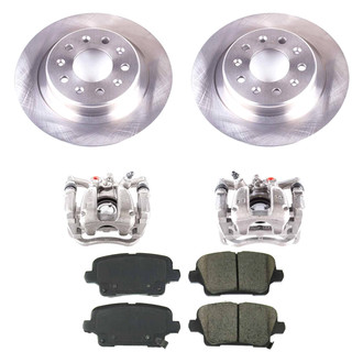 Callahan Brake Parts® - Plain Rear Brake Kit with Calipers