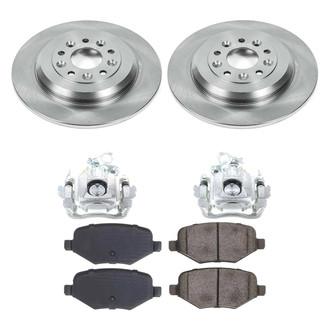 Callahan Brake Parts® - Plain Rear Brake Kit with Calipers