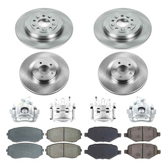 Callahan Brake Parts® - Plain Brake Kit with Calipers