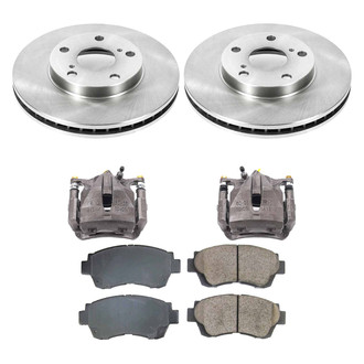 Callahan Brake Parts® - Plain Front Brake Kit with Calipers