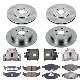 Callahan Brake Parts® - Plain Brake Kit with Calipers