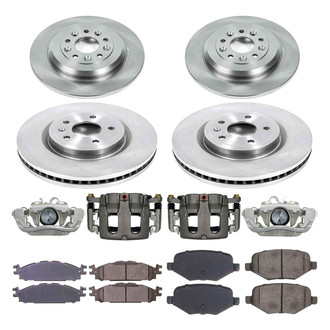 Callahan Brake Parts® - Plain Brake Kit with Calipers