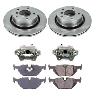 Callahan Brake Parts® - Plain Rear Brake Kit with Calipers