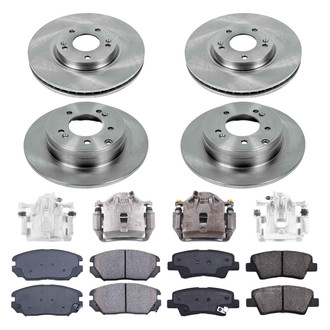 Callahan Brake Parts® - Plain Brake Kit with Calipers