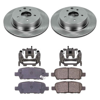 Callahan Brake Parts® - Plain Rear Brake Kit with Calipers