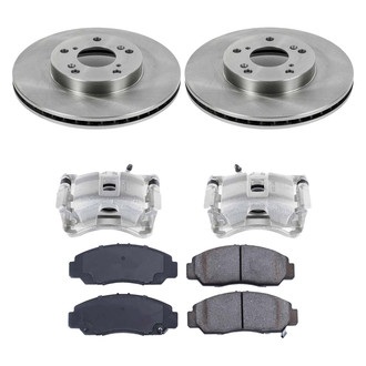 Callahan Brake Parts® - Plain Front Brake Kit with Calipers