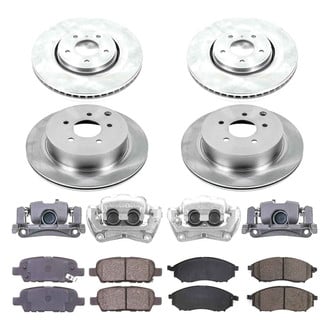 Callahan Brake Parts® - Plain Front and Rear Brake Kit with Calipers