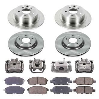 Callahan Brake Parts® - Plain Brake Kit with Calipers