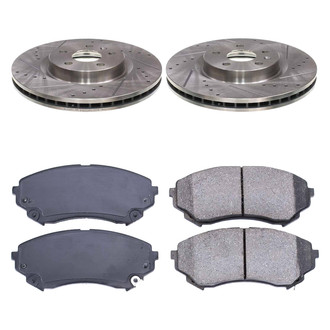 Callahan Brake Parts® - Drilled and Slotted Front Brake Kit