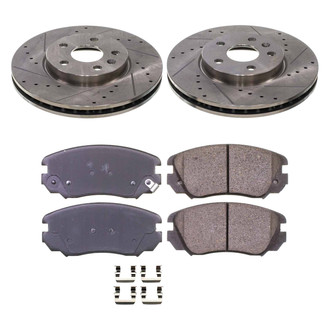 Callahan Brake Parts® - Drilled and Slotted Front Brake Kit