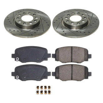 Callahan Brake Parts® - Drilled and Slotted Rear Brake Kit