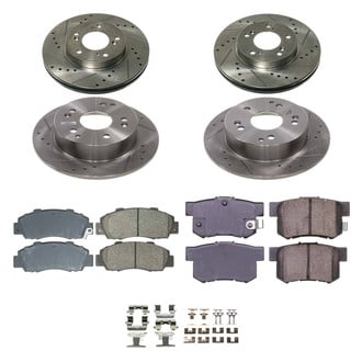 Callahan Brake Parts® - Drilled and Slotted Front and Rear Brake Kit