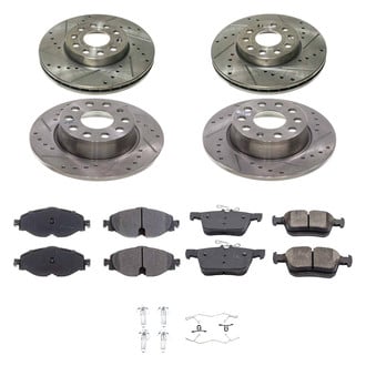 Callahan Brake Parts® - Drilled and Slotted Brake Kit