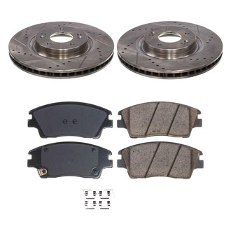 Callahan Brake Parts® - Drilled and Slotted Front Brake Kit
