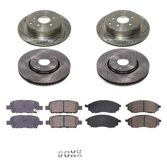 Callahan Brake Parts® - Drilled and Slotted Front and Rear Brake Kit