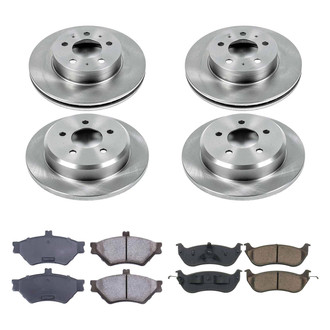 Callahan Brake Parts® - Plain Front and Rear Brake Kit