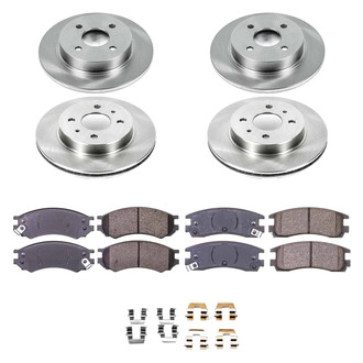 Callahan Brake Parts® - Plain Front and Rear Brake Kit