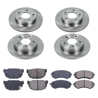 Callahan Brake Parts® - Plain Front and Rear Brake Kit