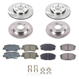 Callahan Brake Parts® - Plain Front and Rear Brake Kit