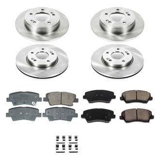 Callahan Brake Parts® - Plain Front and Rear Brake Kit