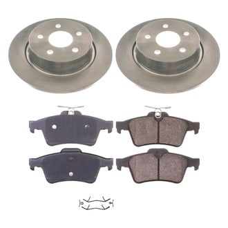 Callahan Brake Parts® - Plain Rear Brake Kit
