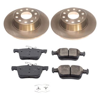Callahan Brake Parts® - Plain Rear Brake Kit