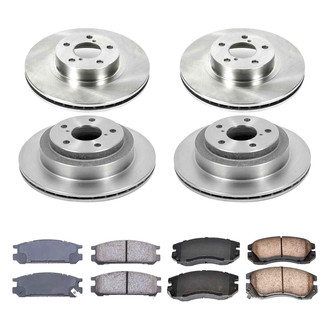 Callahan Brake Parts® - Plain Front and Rear Brake Kit