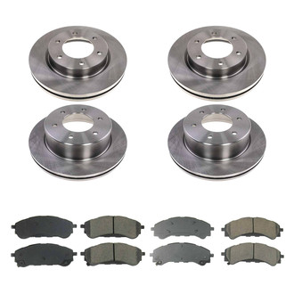 Callahan Brake Parts® - Plain Front and Rear Brake Kit