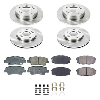 Callahan Brake Parts® - Plain Front and Rear Brake Kit