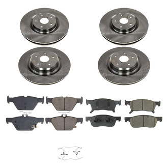 Callahan Brake Parts® - Plain Front and Rear Brake Kit