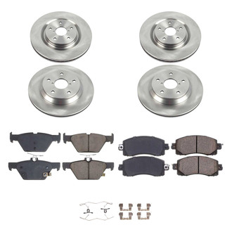 Callahan Brake Parts® - Plain Front and Rear Brake Kit